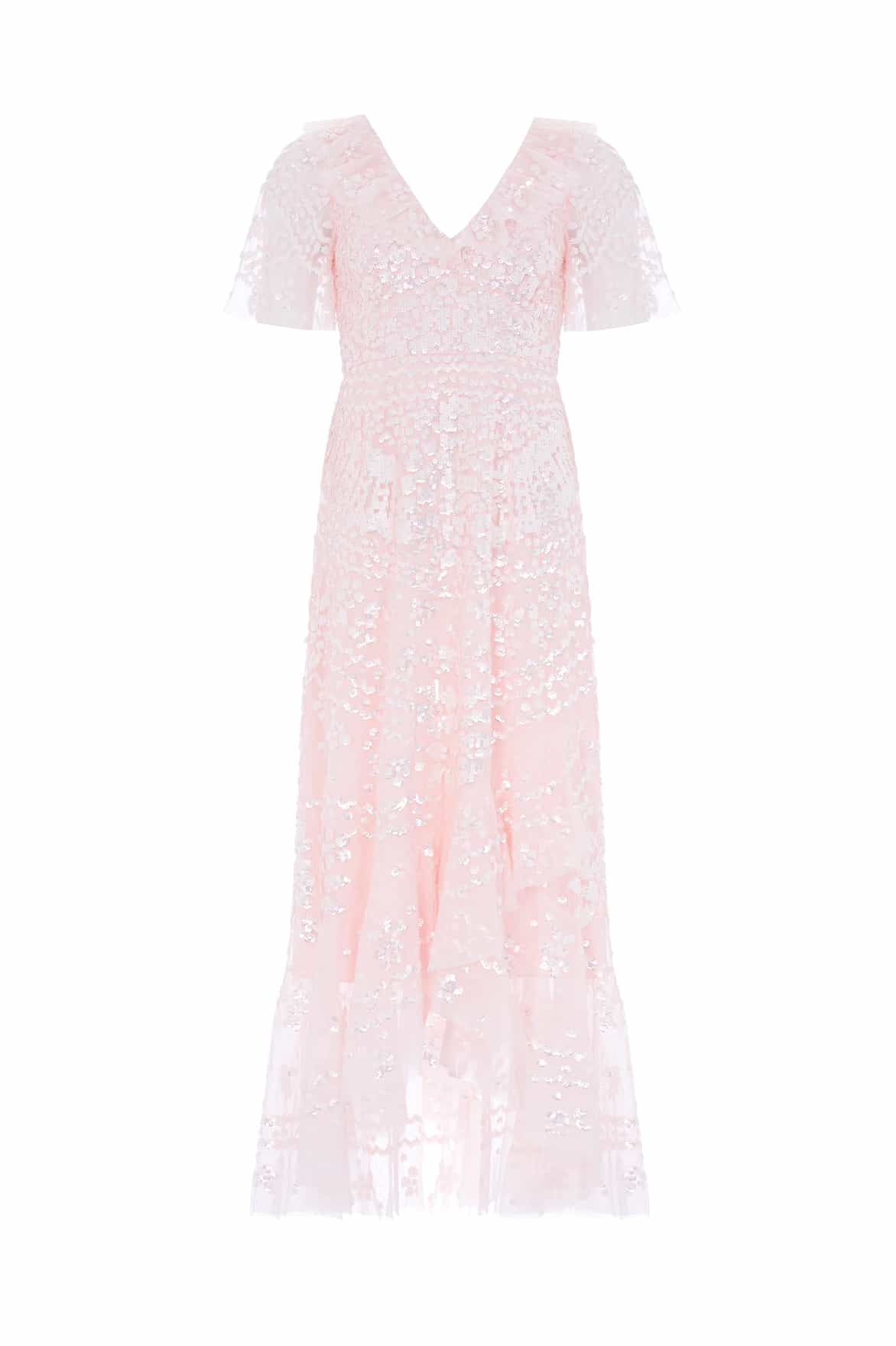 Anais Sequin Frill Ankle Gown - Image 2