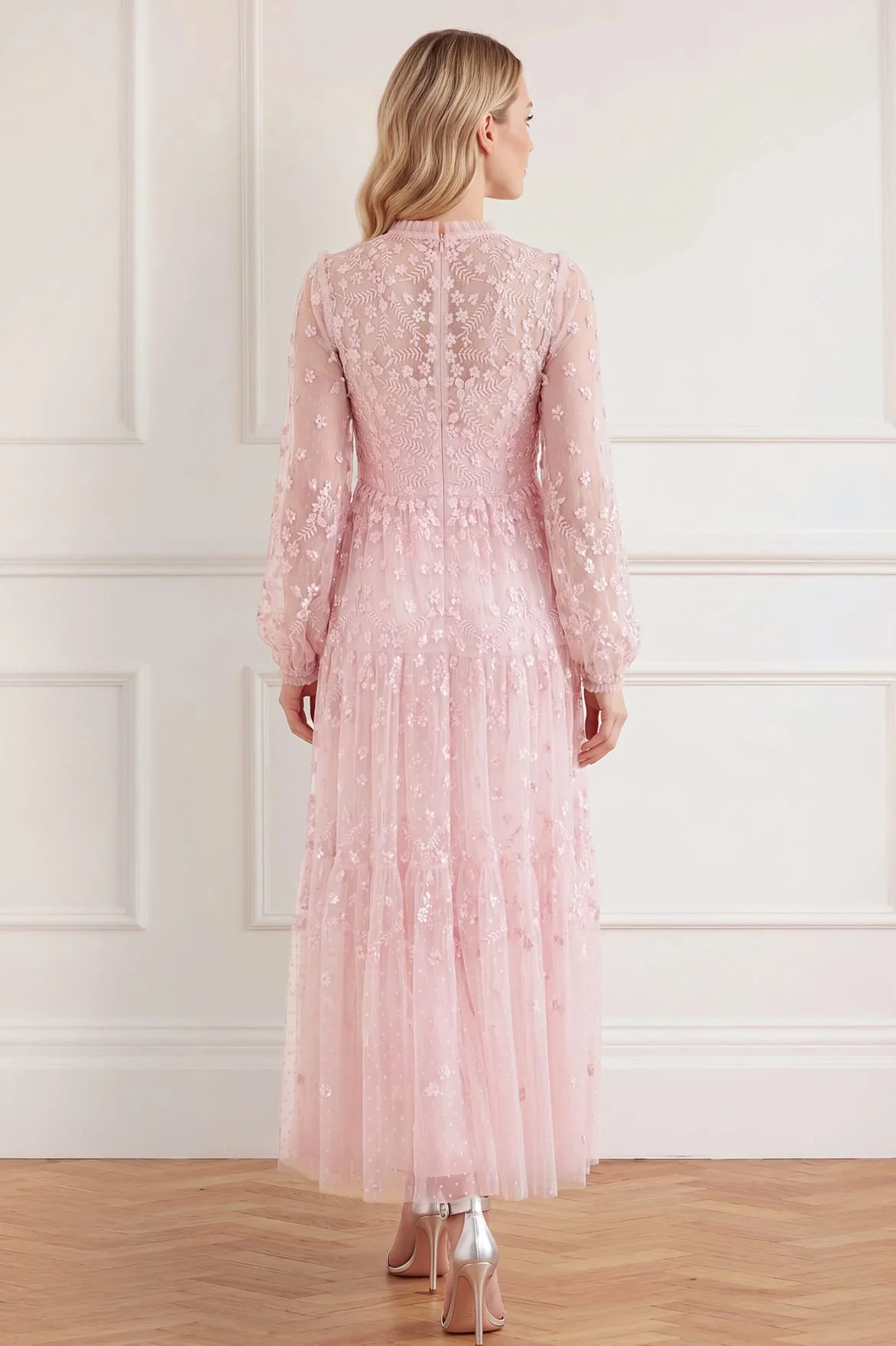 Clover Long Sleeve Ankle Gown - Image 5