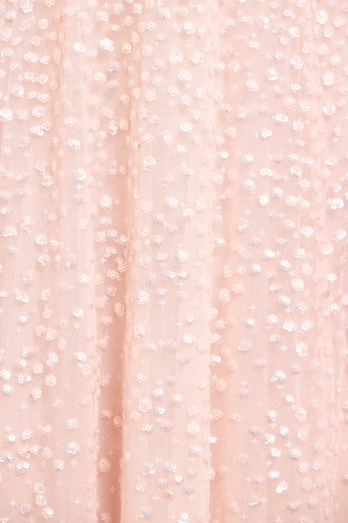 Dappled Sequin Long Sleeve Ankle Gown - Image 4
