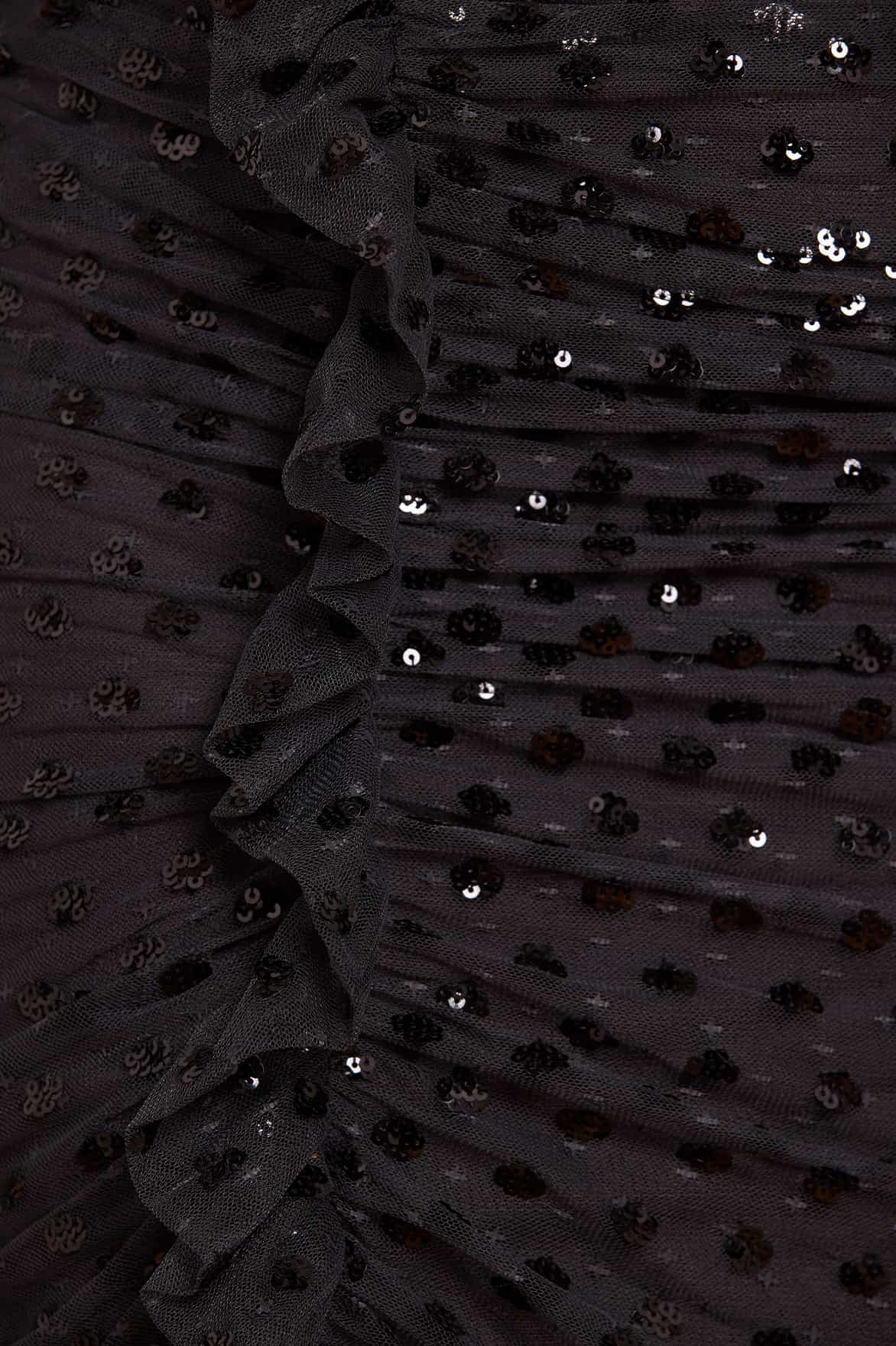 Dotty Rouched One-Shoulder Ballerina Dress - Image 3