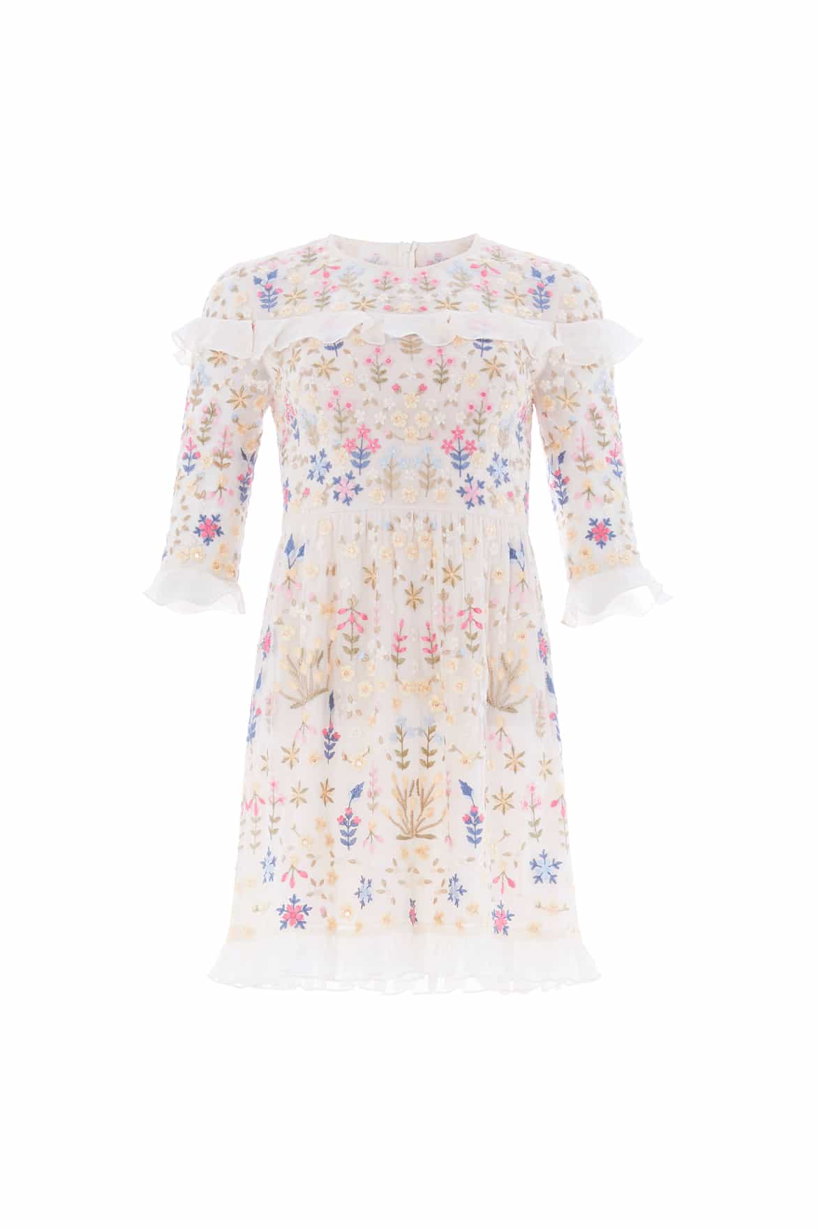 Flowerbed Embroidery Mini Dress - Image 3