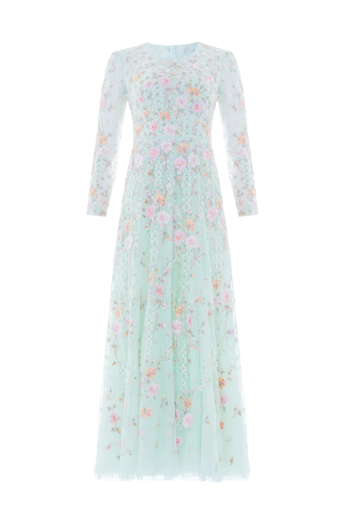 Garden Rose Long Sleeve Ankle Gown - Image 2
