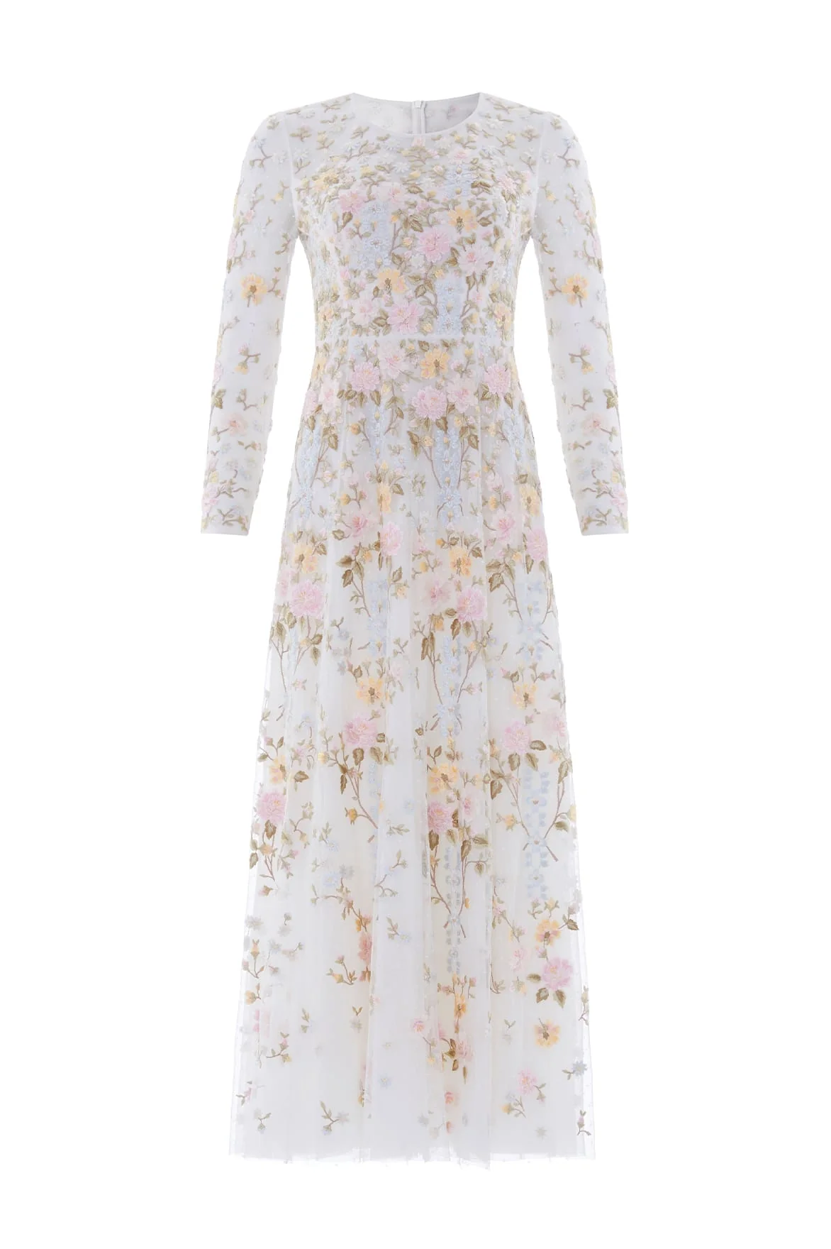 Garden Rose Long Sleeve Ankle Gown - Image 2