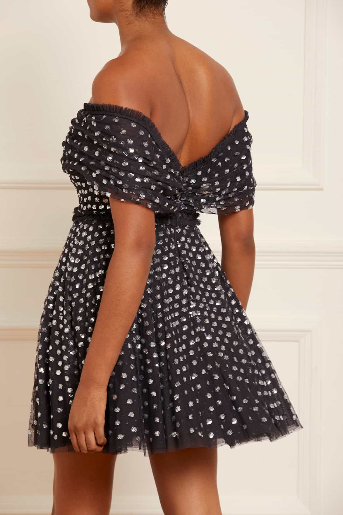 Grace Gloss Off-Shoulder Micro Mini Dress - Image 8
