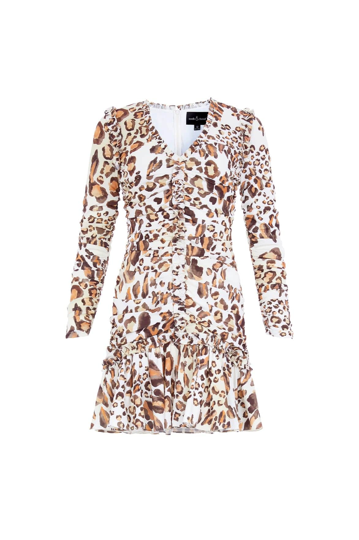 Leopard Ellen Crepe Micro Mini Dress - Image 2