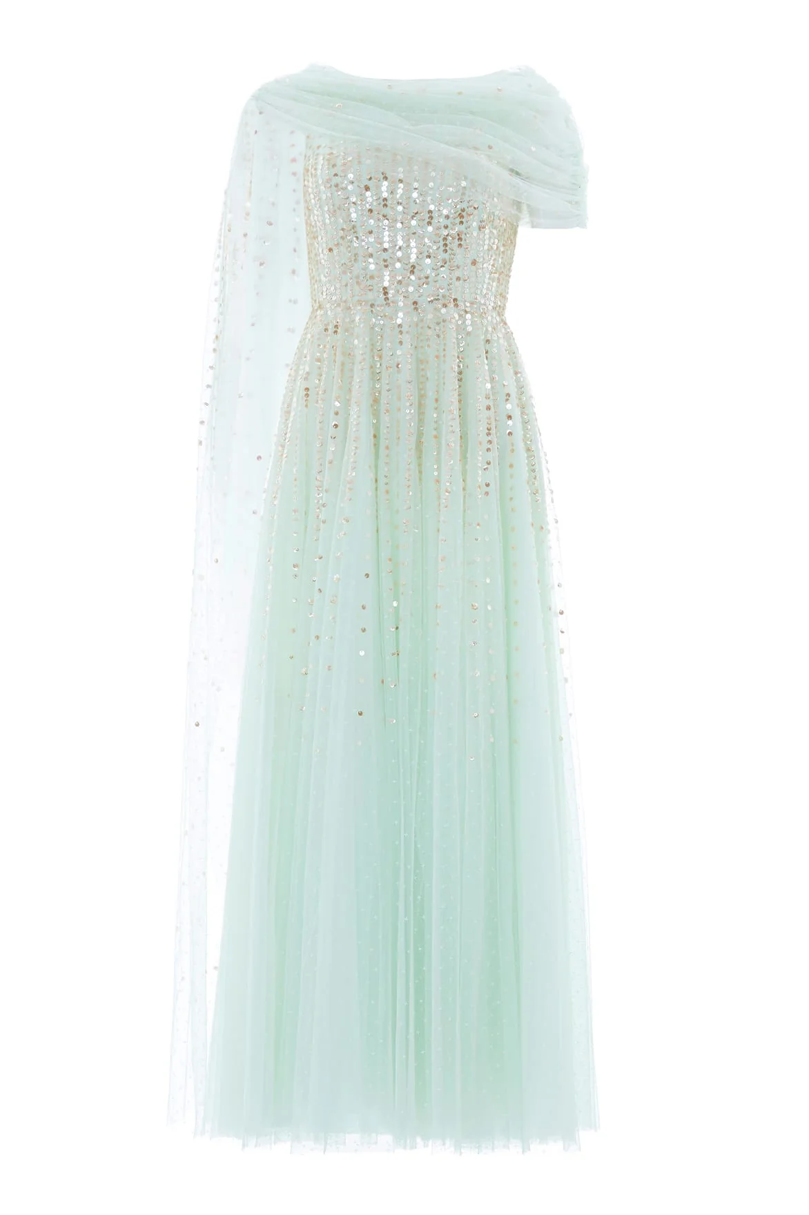 Moonlight Sequin Draped Gown - Image 2