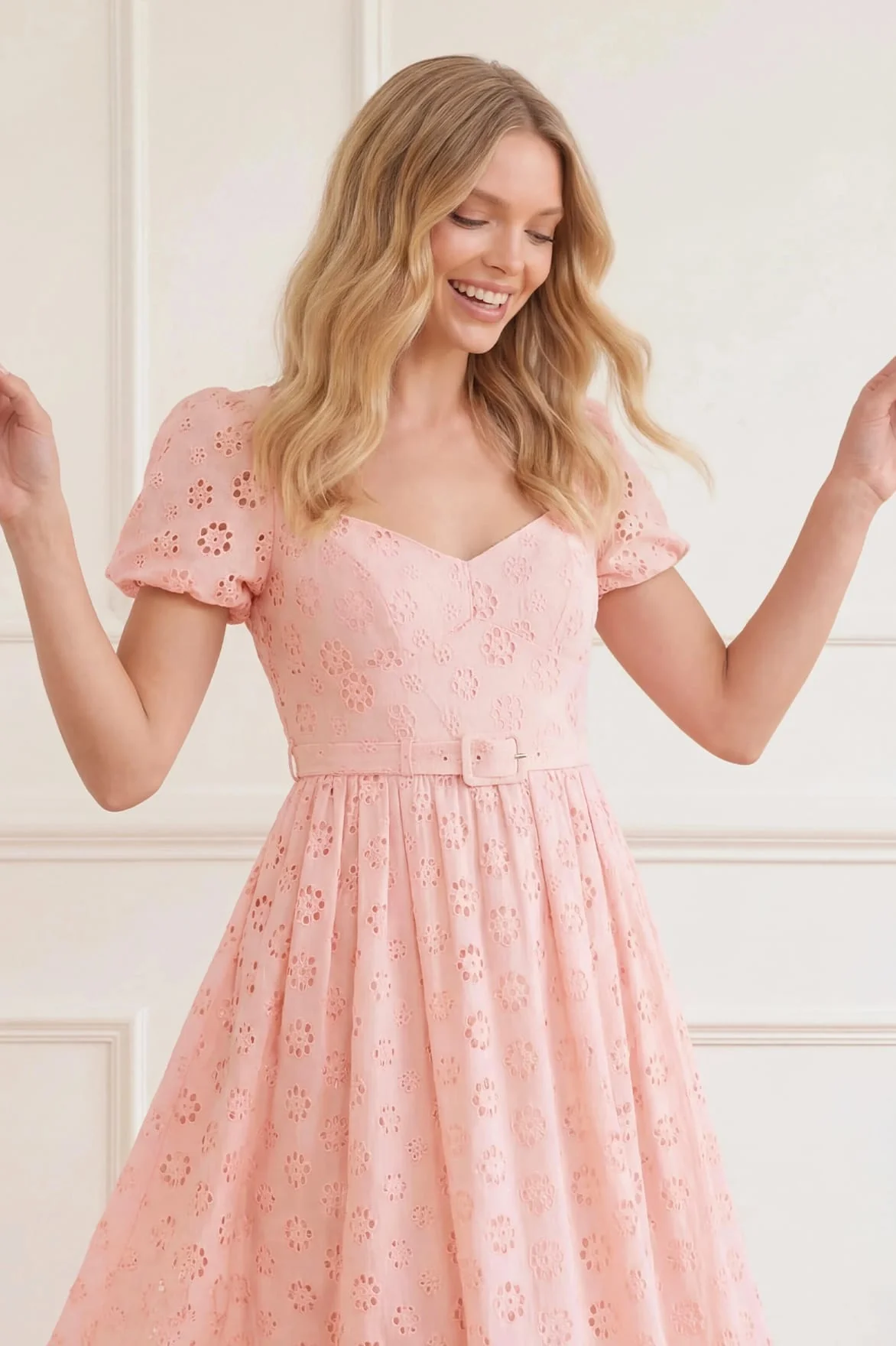 Romilly Cotton Broderie Ankle Gown - Image 4