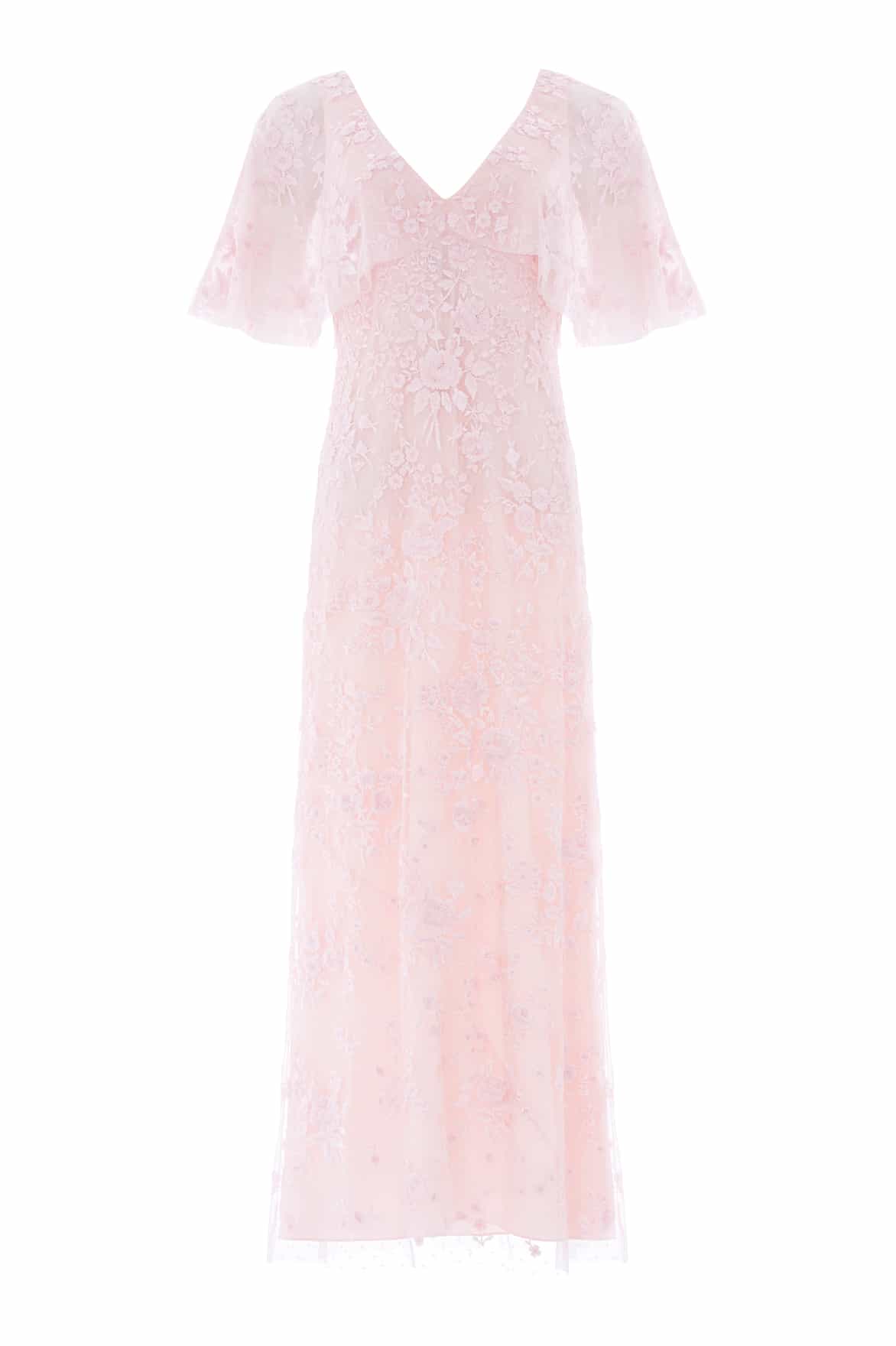 Rosa V-Neck Cape Gown - Image 2