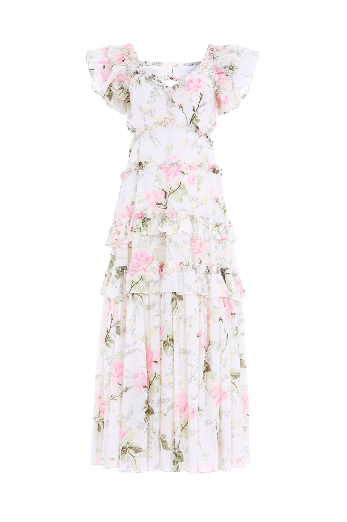 Rose Cotton Backless Ankle Gown - Image 2