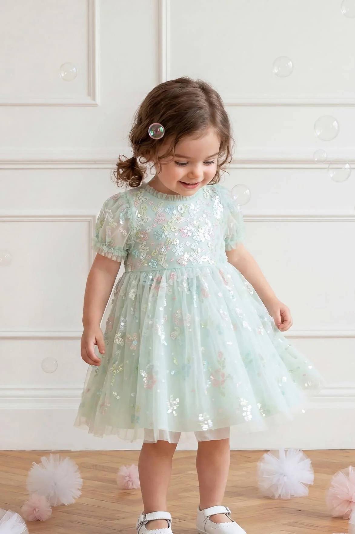 Sequin Bloom Baby Dress - Image 3