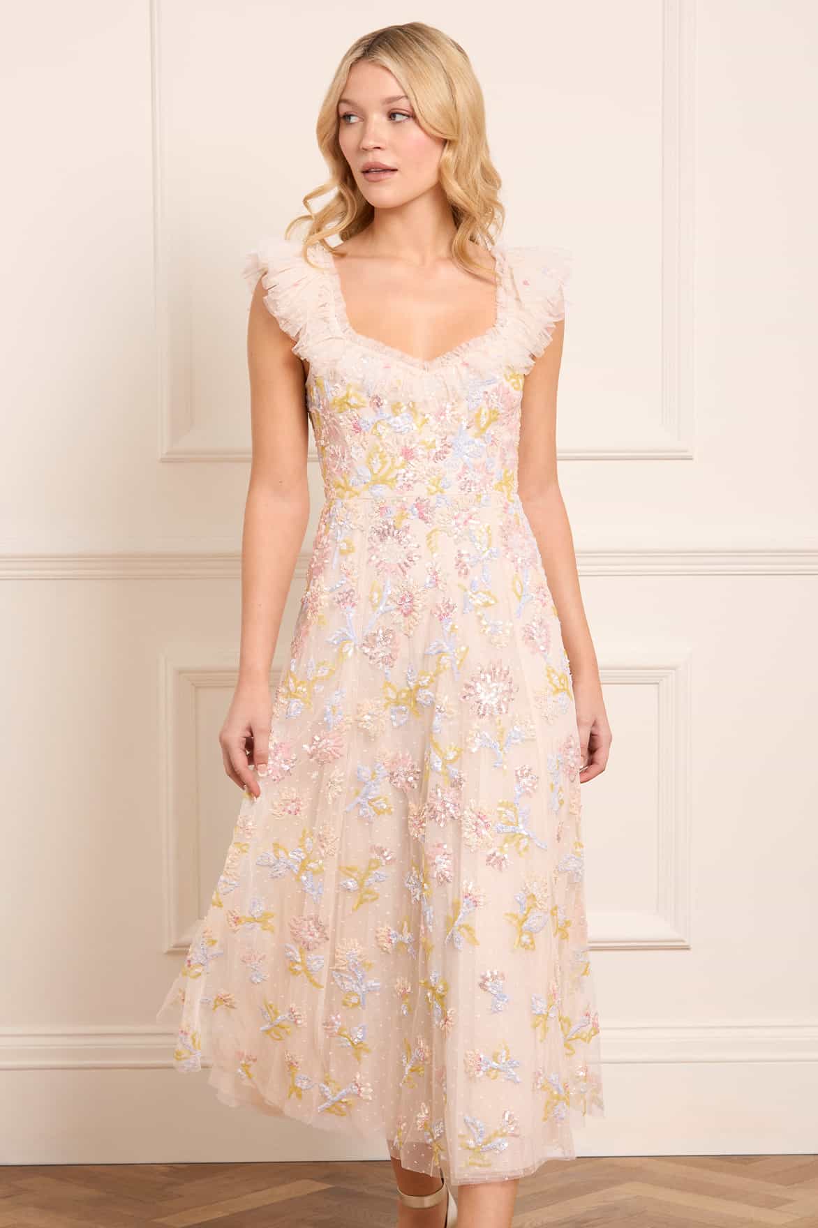 Sequin Dandelion Ruffle Ballerina Dress - Image 2