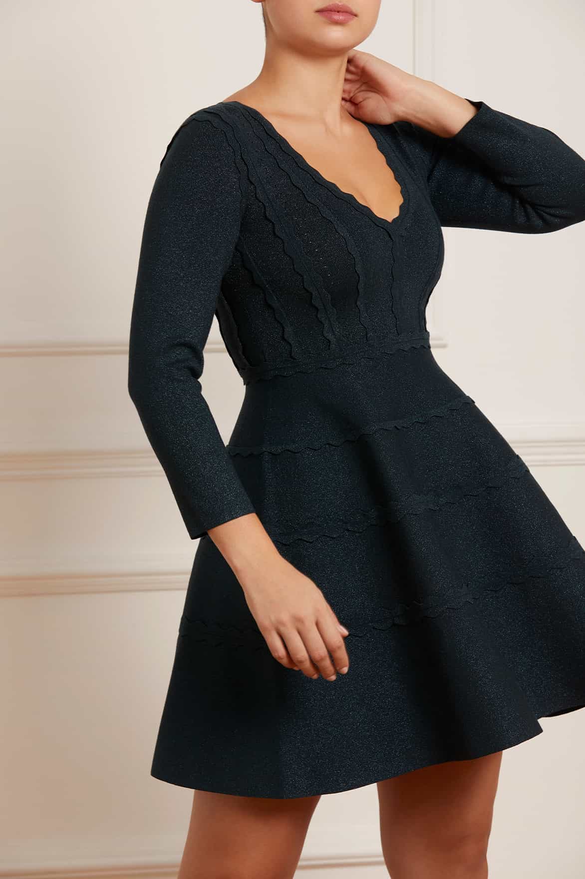 Shimmer Knit Mini Dress - Image 3
