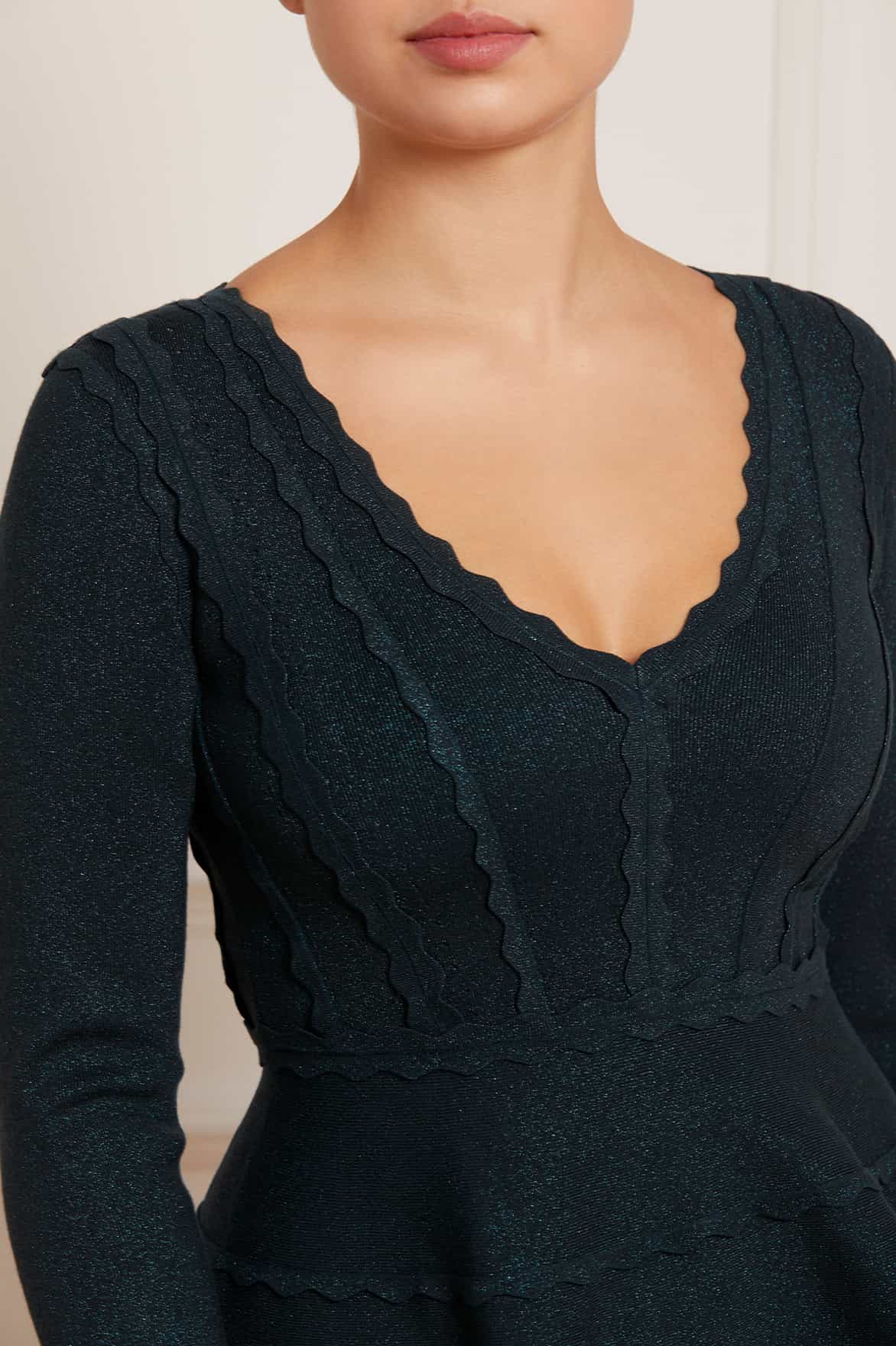 Shimmer Knit Mini Dress - Image 8