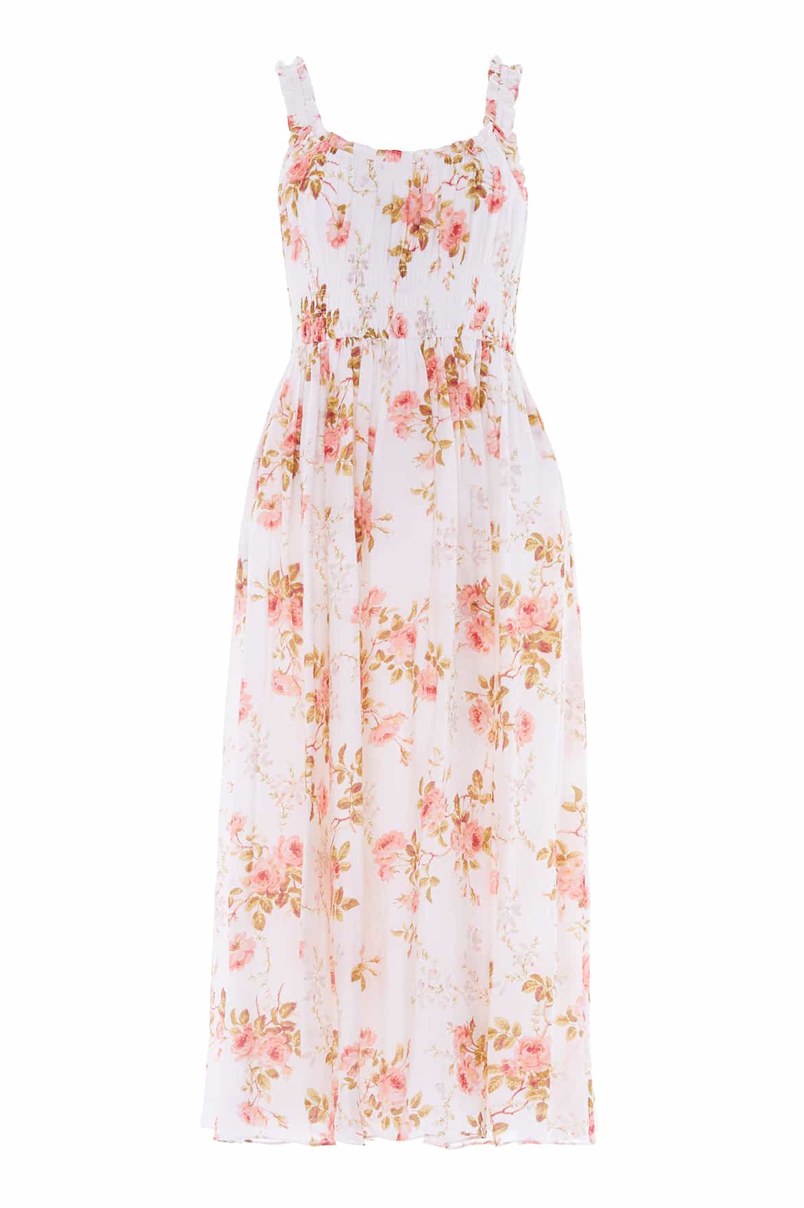 Summer's Rose Shirred Ankle Gown - Image 2