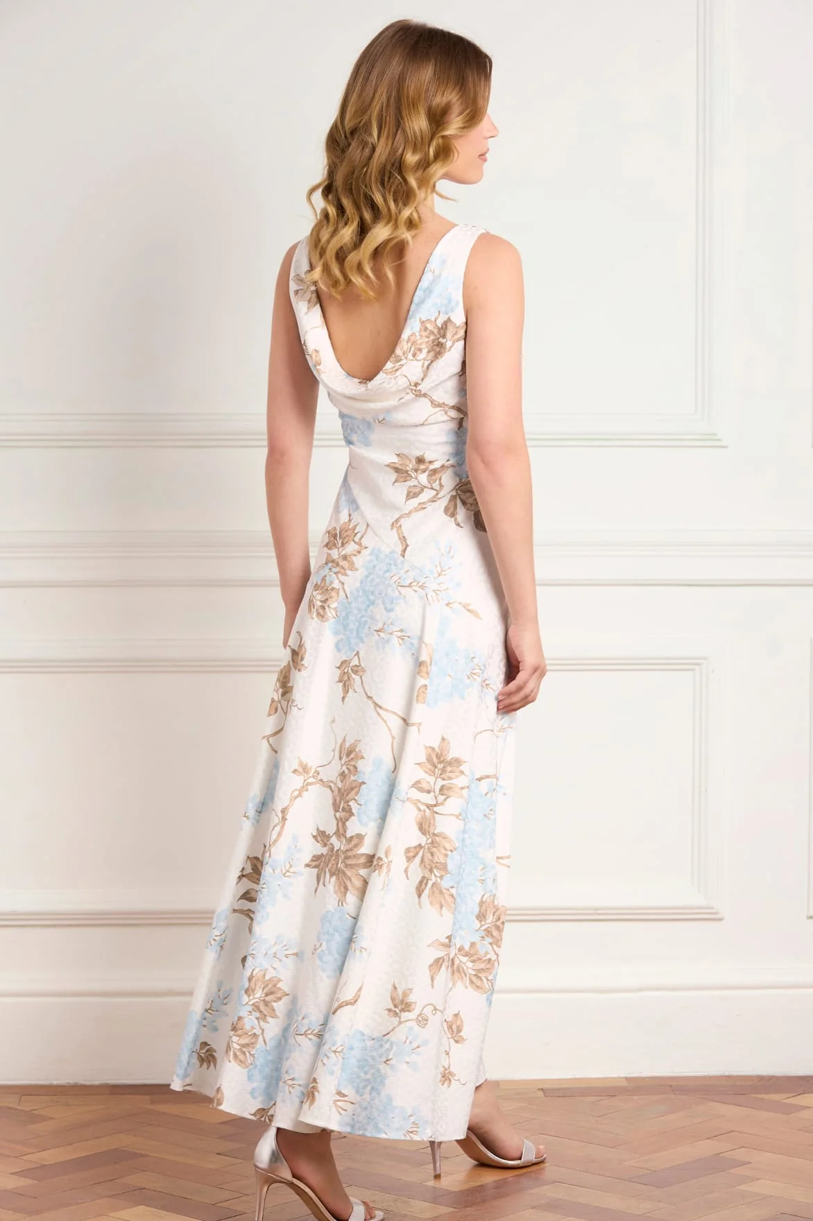 Wisteria Jacquard Cowl Neck Gown - Image 6